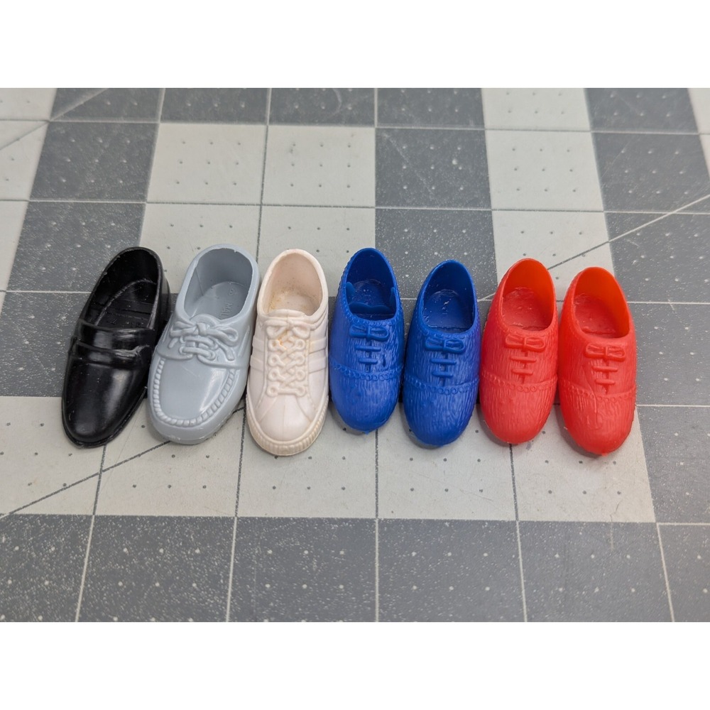 Barbie Ken Doll Shoes Lot Sneakers Red‎ Blue Extra Singles
